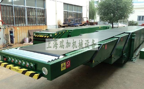 伸縮皮帶輸送機 ，又名 伸縮裝車機 ，它可以在長度方向上自由伸縮，随時控制輸送機的長度。可雙向運轉輸送物料，可與其